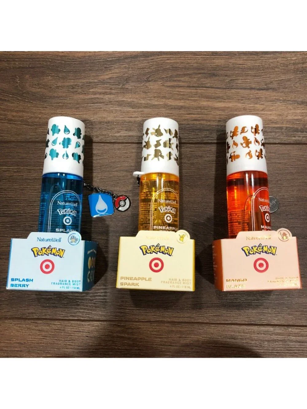 NatureWell Pokemon X Target Collab Fragrance Spray Pikachu Charmander Squirtle